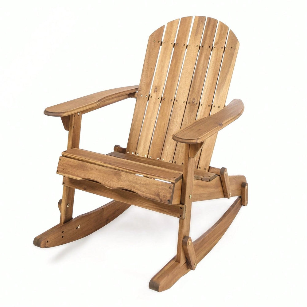 Comfortable Outdoor Adirondack Rocking Chair For Relaxation And Leisure Image 2