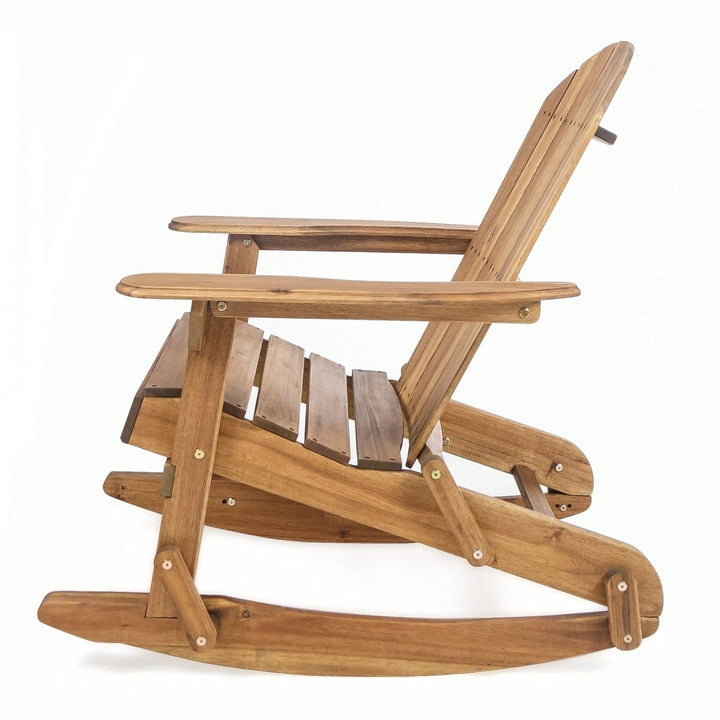 Comfortable Outdoor Adirondack Rocking Chair For Relaxation And Leisure Image 3