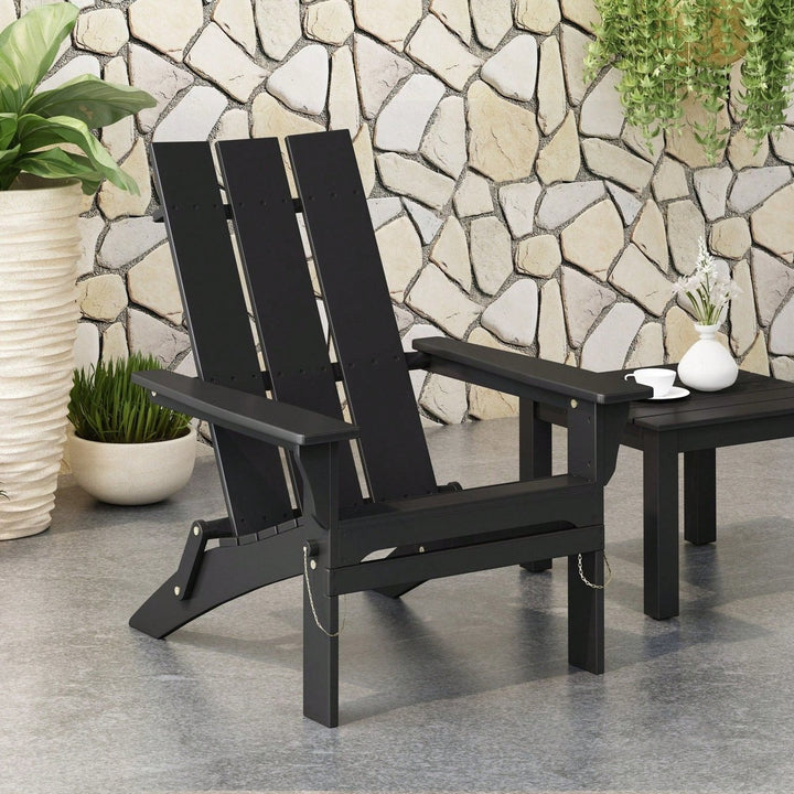 Comfortable Foldable Adirondack Chair For Outdoor Relaxation And Stylish Patio Seating Image 11