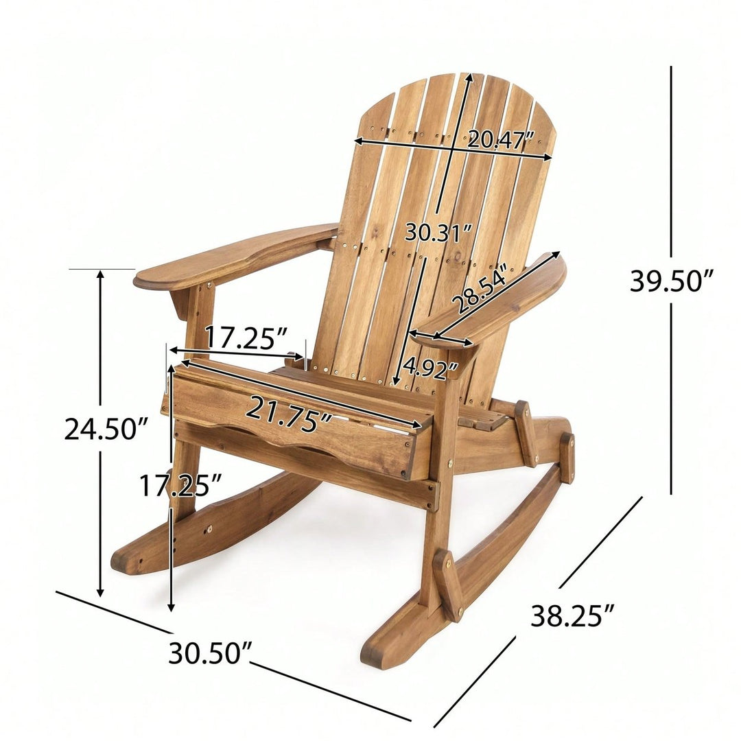 Comfortable Outdoor Adirondack Rocking Chair For Relaxation And Leisure Image 7