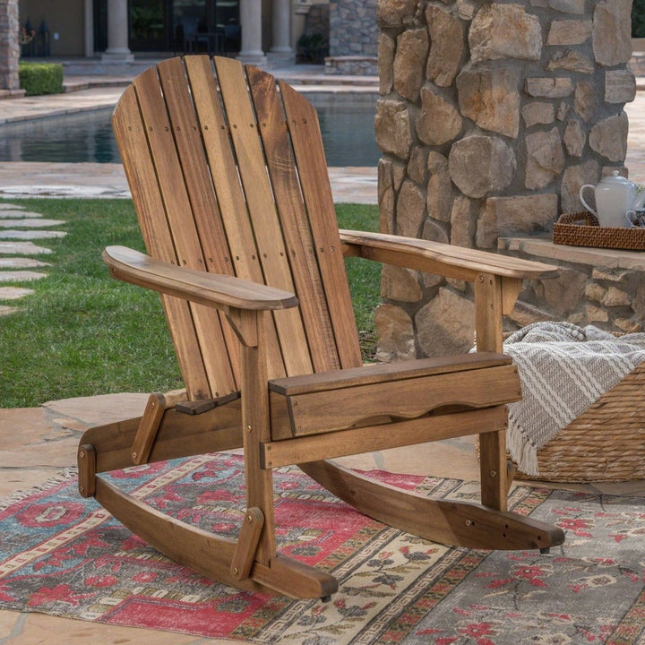 Comfortable Outdoor Adirondack Rocking Chair For Relaxation And Leisure Image 8