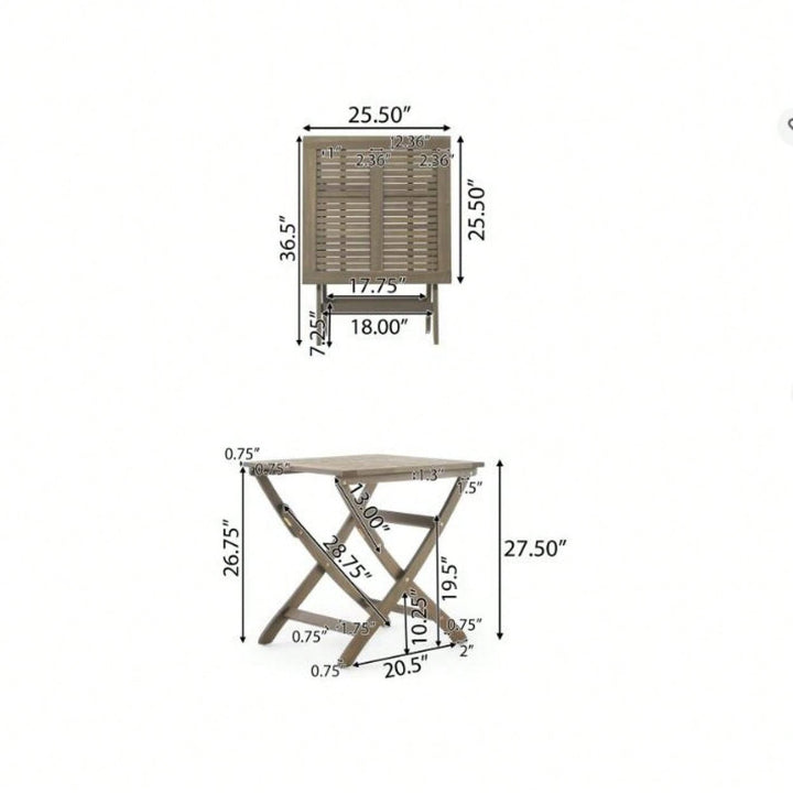 Compact Foldable Bistro Table For Outdoor And Indoor Use Image 11