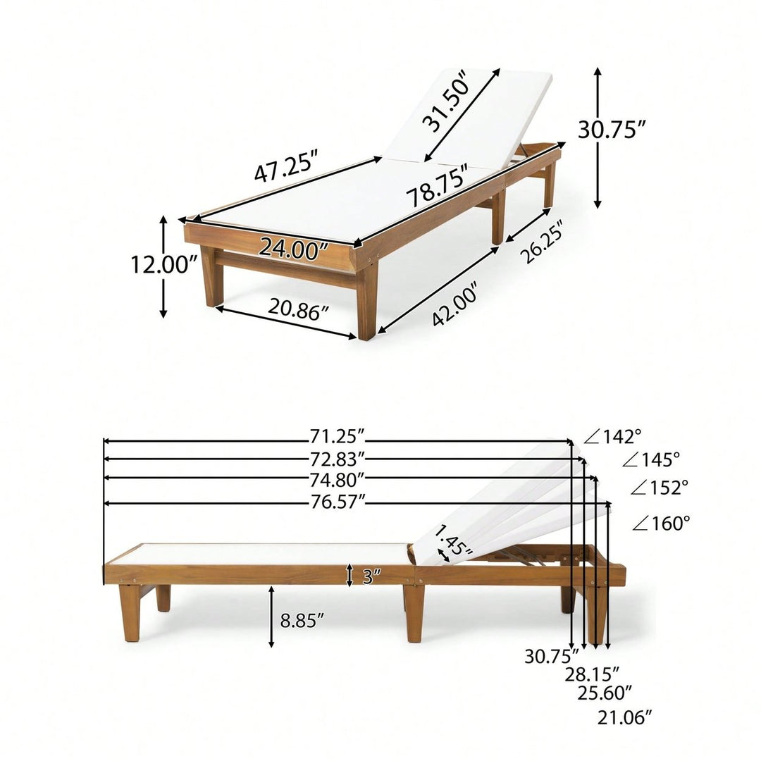 Mesh Outdoor Chaise Lounge For Relaxation And Comfort White Image 10