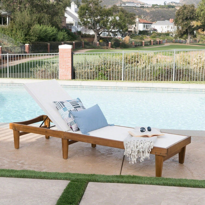 Mesh Outdoor Chaise Lounge For Relaxation And Comfort White Image 12