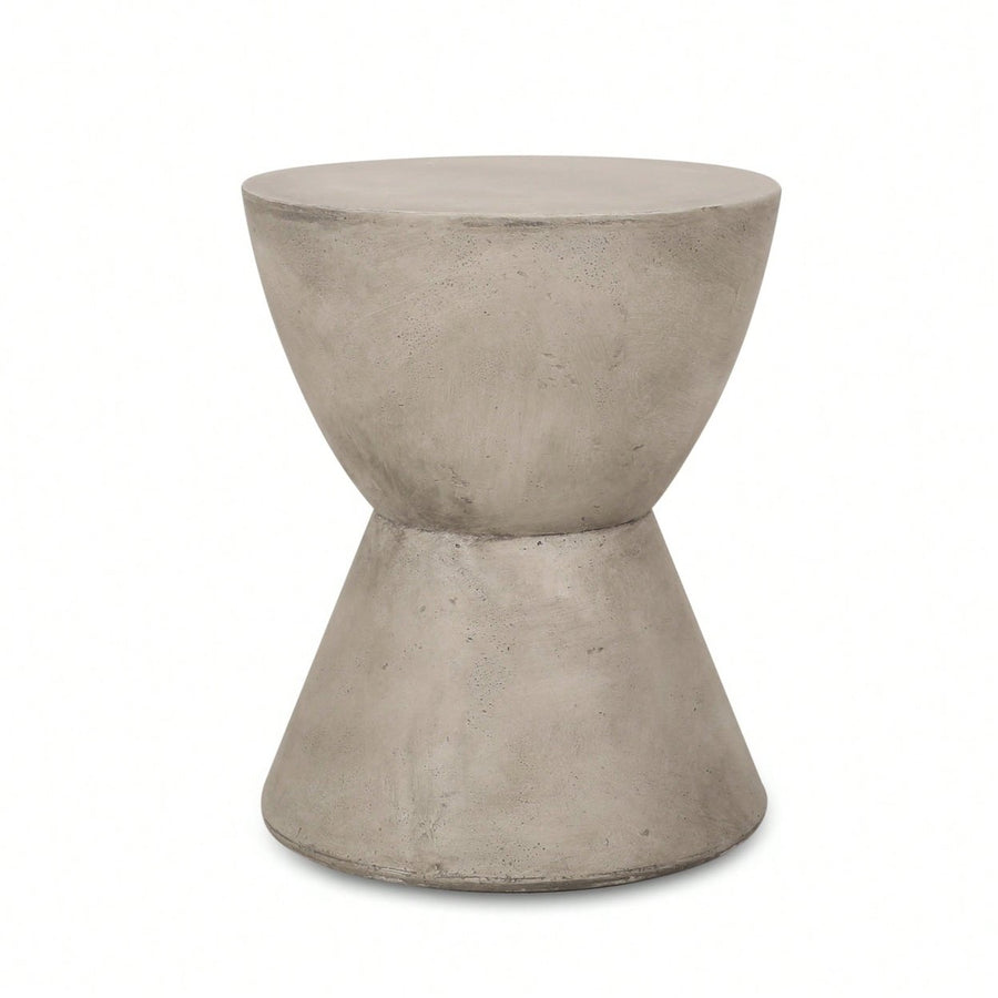 Outdoor MGO Side Table For Patio And Garden Use Light Grey Image 1