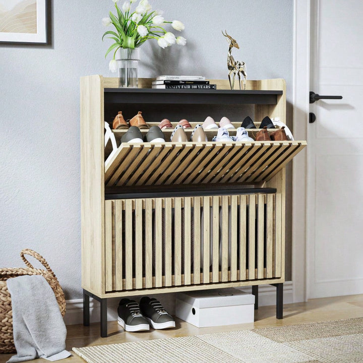 Multi-Layer Modern Minimalist Shoe Cabinet Storage Rack For Entryway Organization Image 10