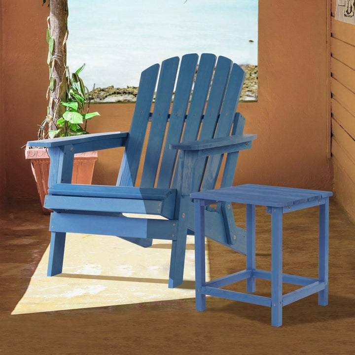 Oversized Wooden Folding Adirondack Chair With Pre-Assembled Backrest And Seat For Patio Garden Backyard Pool Deck Image 10