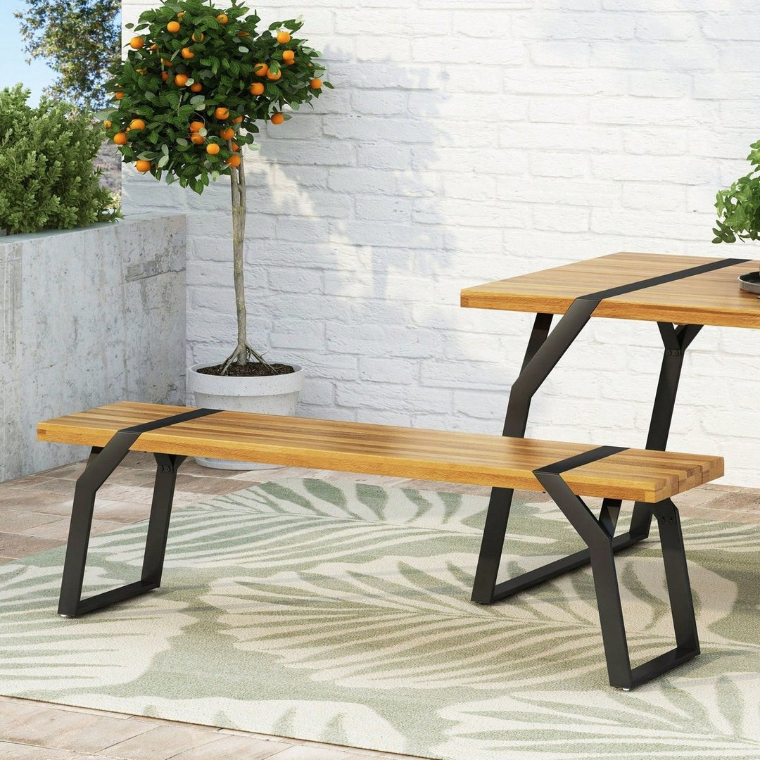 Stylish Outdoor Bench With Comfortable Seating And Durable Design For Patio Or Garden Image 2