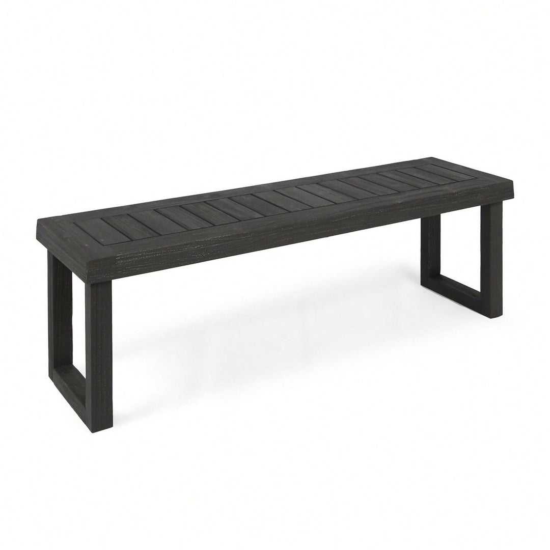 Stylish Dark Grey Bench For Modern And Versatile Seating Solutions Image 2