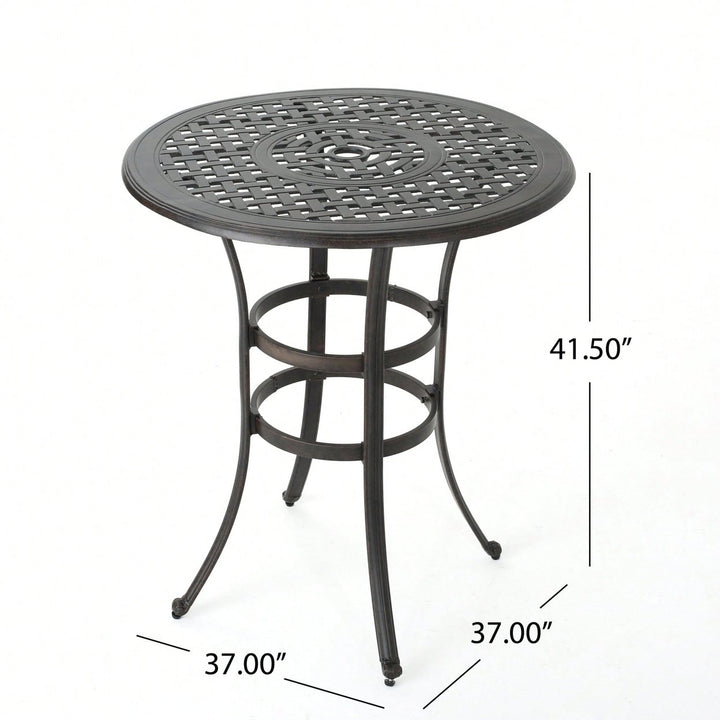 Stylish Cast Aluminium Bar Table For Outdoor And Indoor Use Image 5