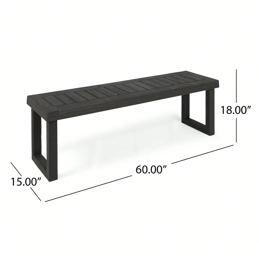 Stylish Dark Grey Bench For Modern And Versatile Seating Solutions Image 5