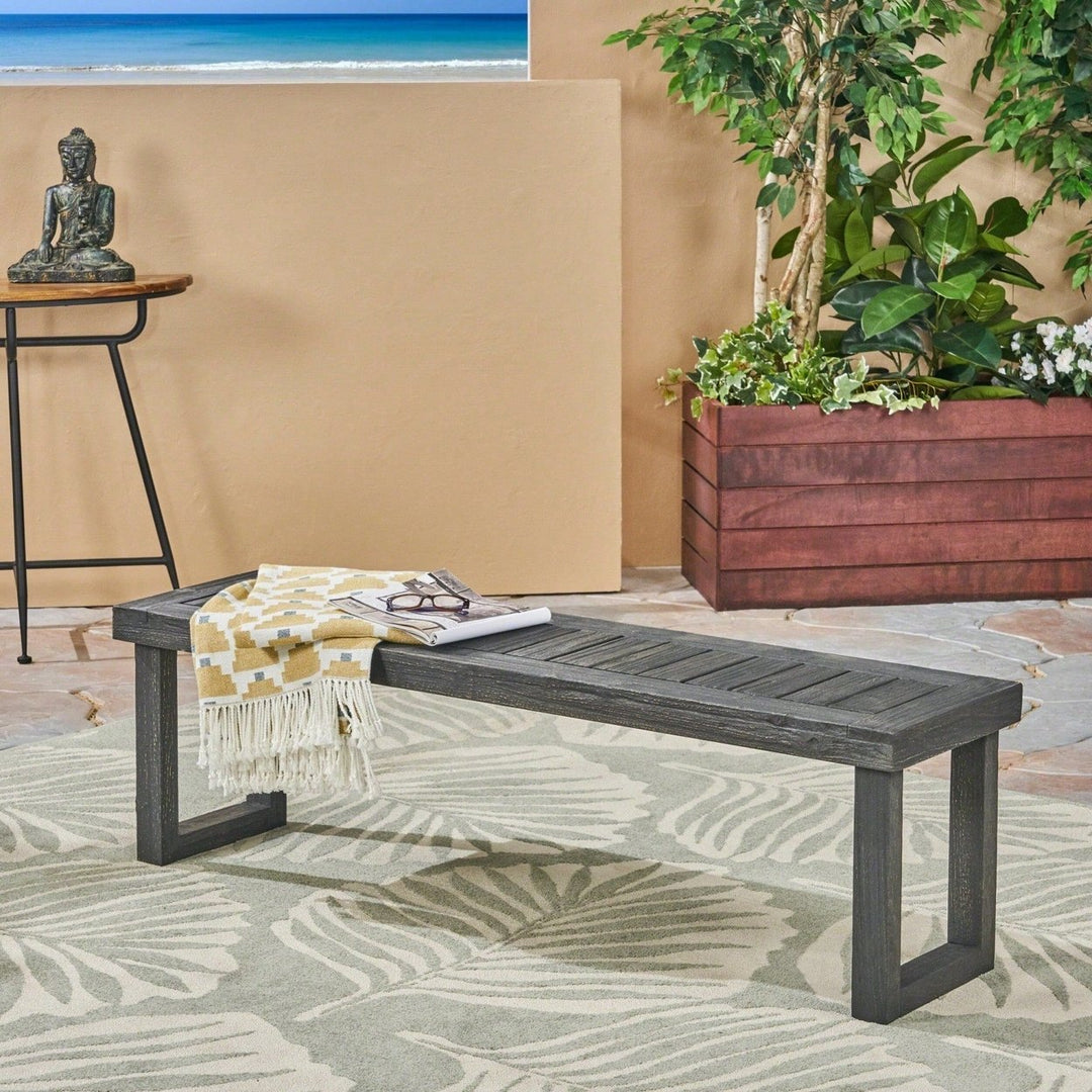 Stylish Dark Grey Bench For Modern And Versatile Seating Solutions Image 8