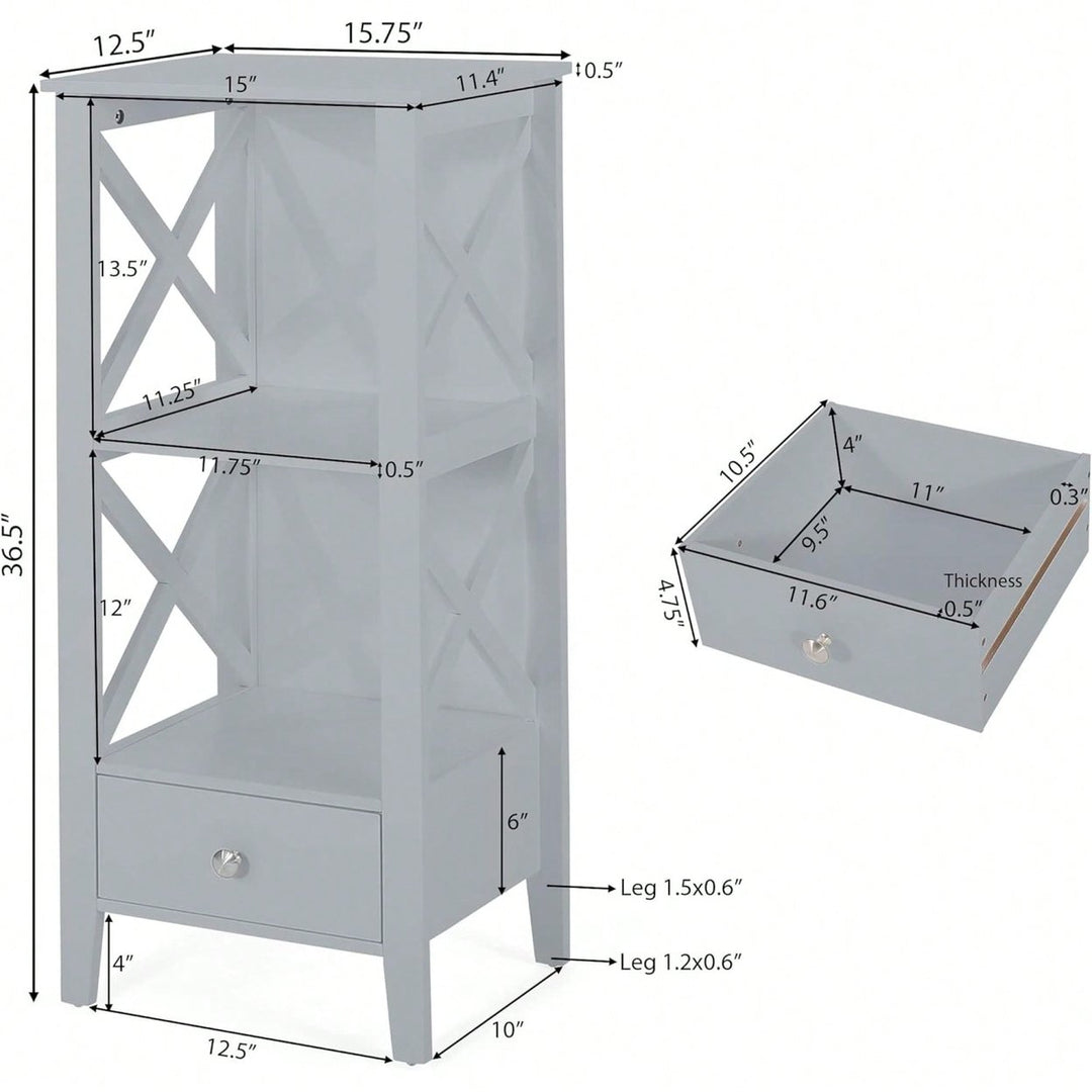 Versatile 1 Drawer Storage Rack For Organizing Home Or Office Essentials Image 9