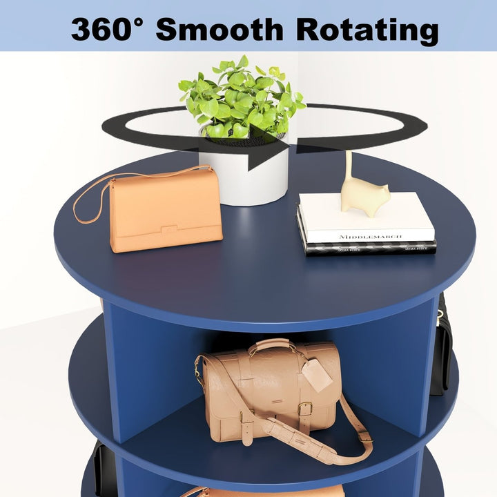 360 Degree Rotating Shoe Cabinet With 6 Layers For Space-Saving Storage And Organization Image 4