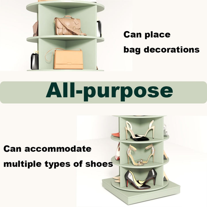 360 Degree Rotating Shoe Cabinet With 6 Layers For Space-Saving Storage And Organization Image 10