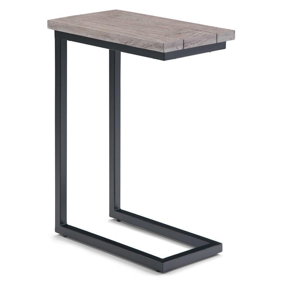 Skyler C Side Table Mango Wood Metal Base 10x18x24 Modern Industrial Design Image 2