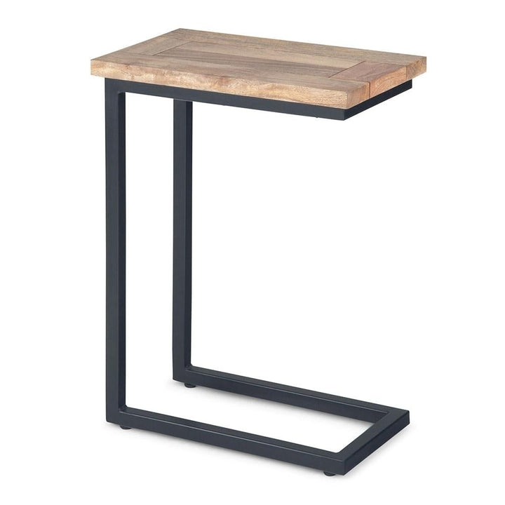 Skyler C Side Table Mango Wood Metal Base 10x18x24 Modern Industrial Design Image 7