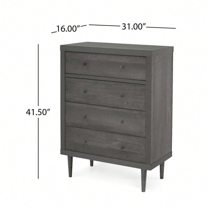 Elegant 4-Drawer Storage Chest For Bedroom Or Living Room Organization Image 9