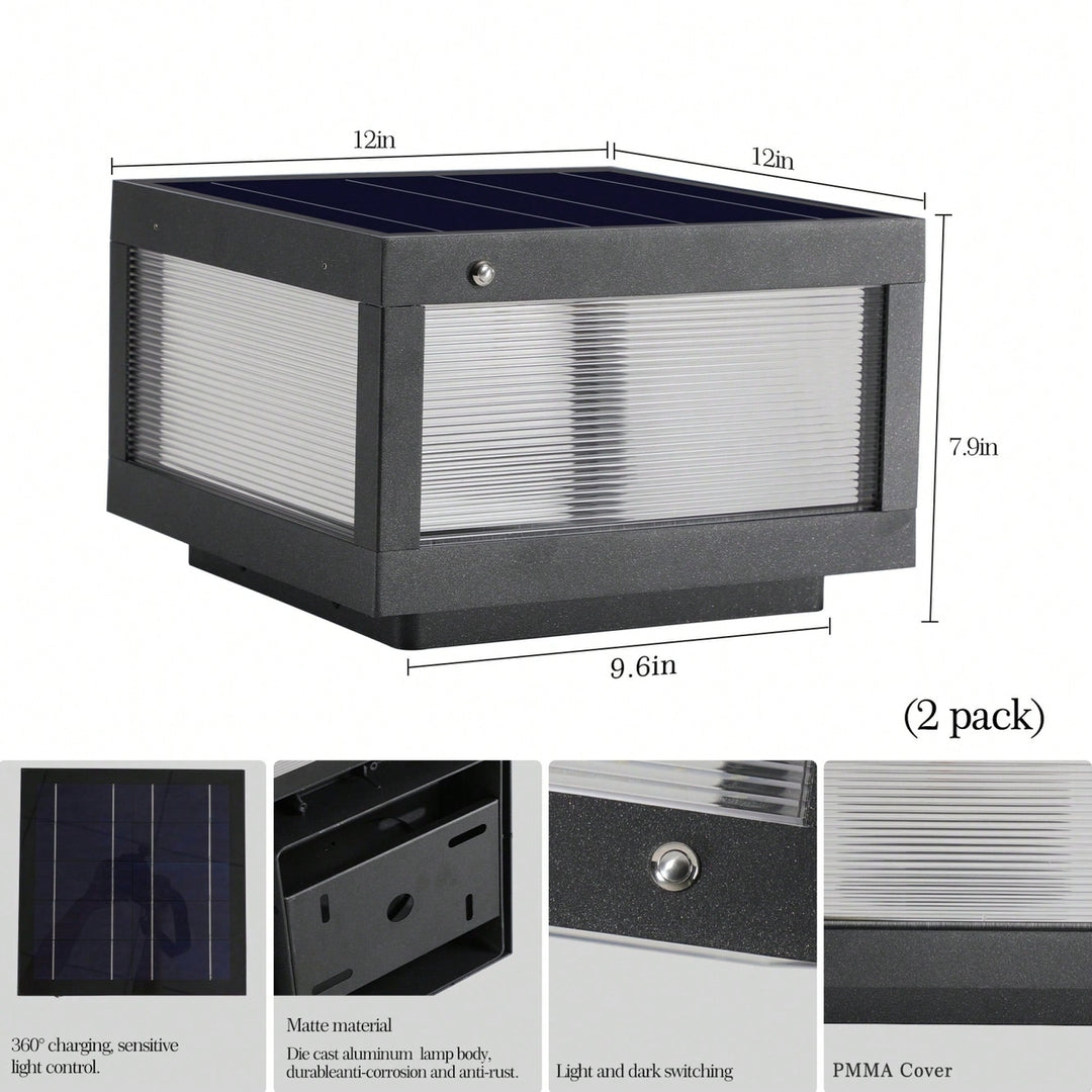 Dimmable Solar Wall Lamp Set With LED Lights For Outdoor Garden And Patio Lighting Image 5