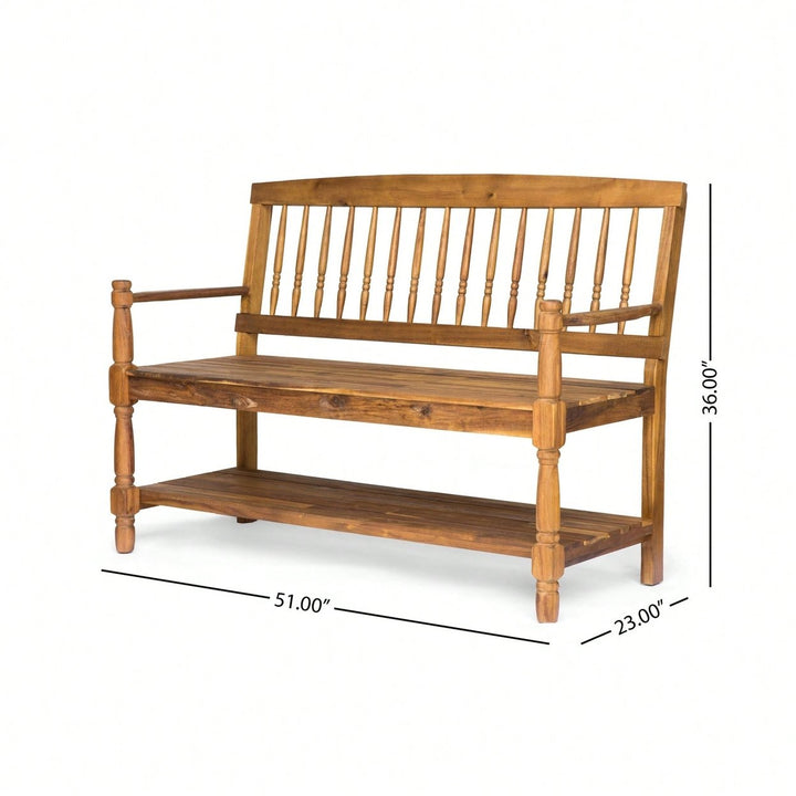 Elegant Outdoor Garden Bench With Comfortable Seating And Durable Design Image 6