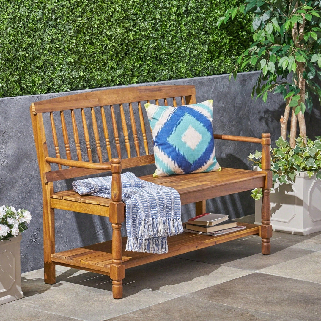 Elegant Outdoor Garden Bench With Comfortable Seating And Durable Design Image 7