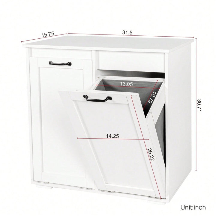 Laundry Cabinet With Dual Removable Liner Bags For Easy Organization And Storage Image 5