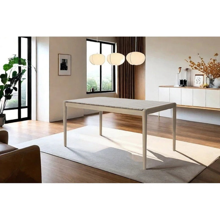 Light Ash Dining Table 68.25 Inch Wide Modern Design Perfect For Dining Room Or Kitchen Image 10