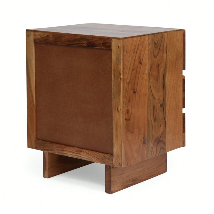 Modern Minimalist Nightstand With Drawer And Open Shelf For Bedroom Storage Image 6