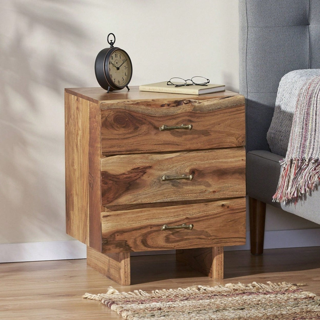 Modern Minimalist Nightstand With Drawer And Open Shelf For Bedroom Storage Image 9