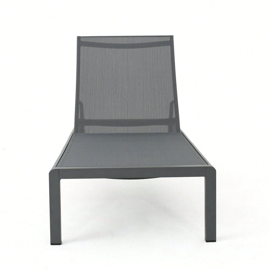 Outdoor Chaise Lounge Chair For Relaxation And Comfort Grey Image 1