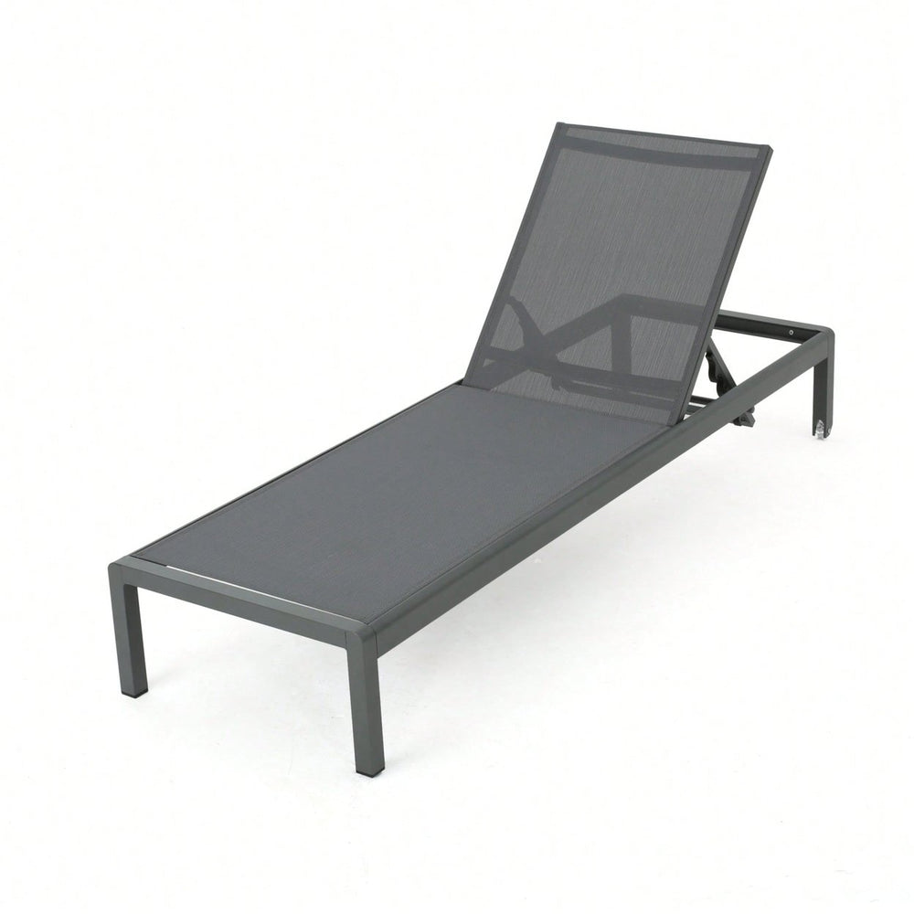 Outdoor Chaise Lounge Chair For Relaxation And Comfort Grey Image 2