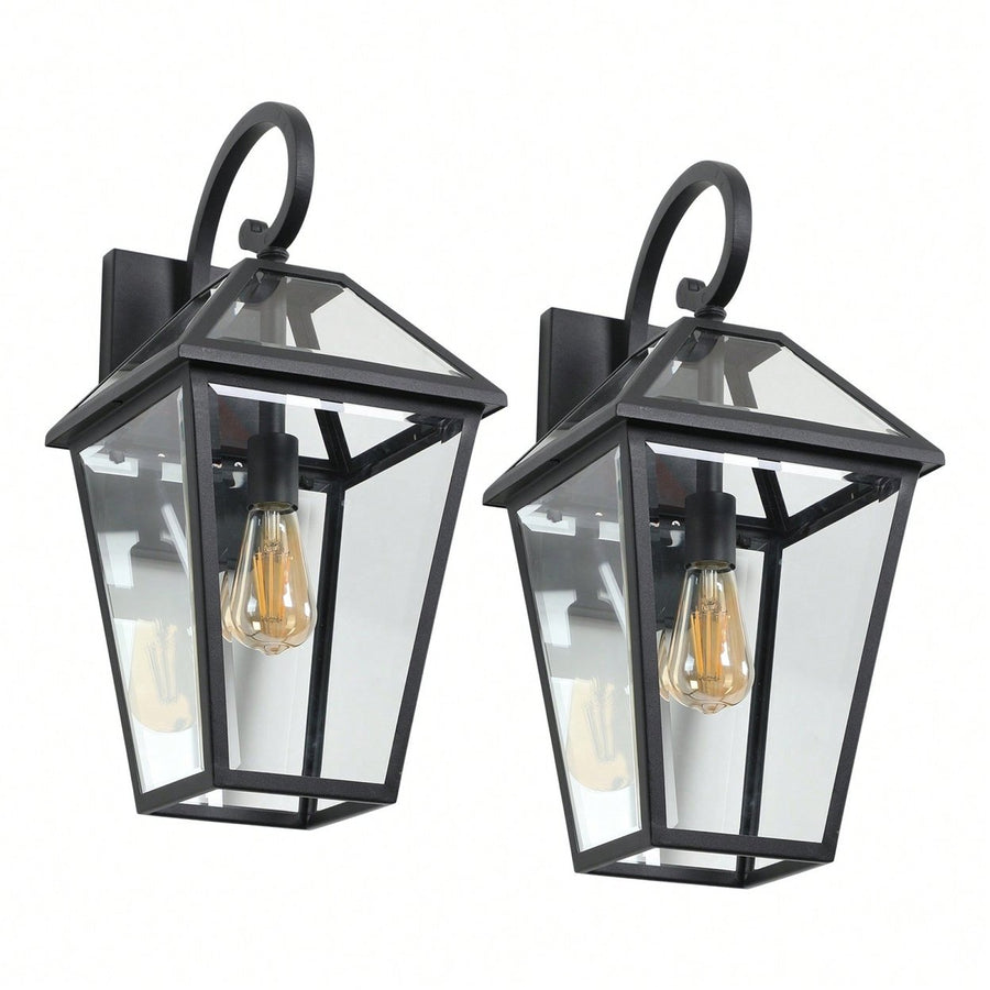 Outdoor Waterproof Wall Lamp Set For Multiple Light Bulb Types - 2 Pack Image 1