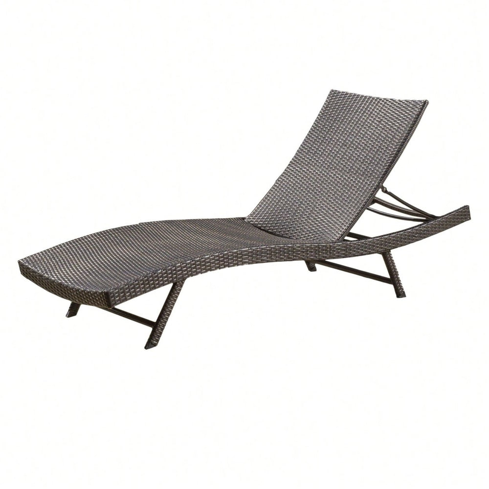 Outdoor Wicker Chaise Lounge Chair For Relaxation And Comfort Image 2