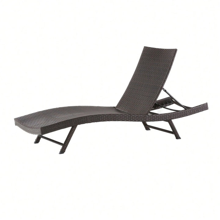 Outdoor Wicker Chaise Lounge Chair For Relaxation And Comfort Image 3