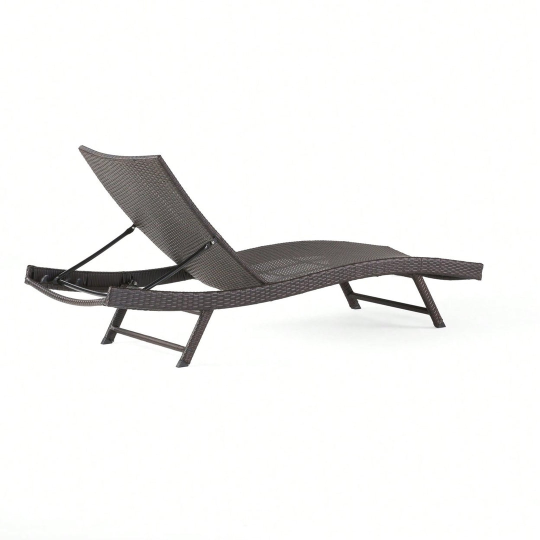 Outdoor Wicker Chaise Lounge Chair For Relaxation And Comfort Image 5