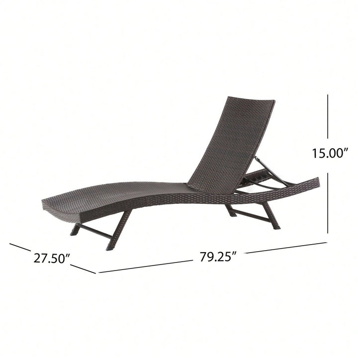 Outdoor Wicker Chaise Lounge Chair For Relaxation And Comfort Image 7