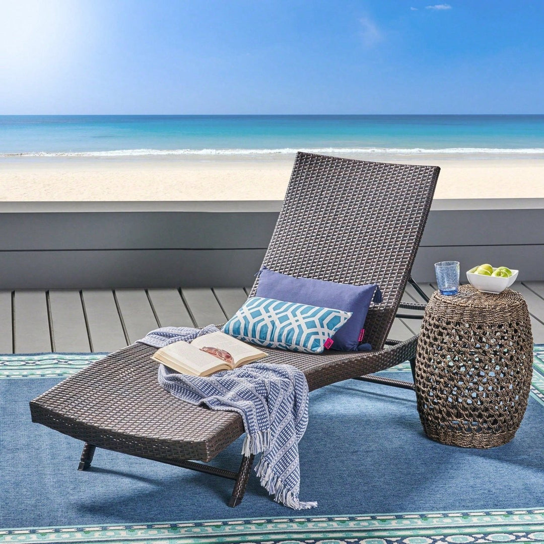 Outdoor Wicker Chaise Lounge Chair For Relaxation And Comfort Image 9