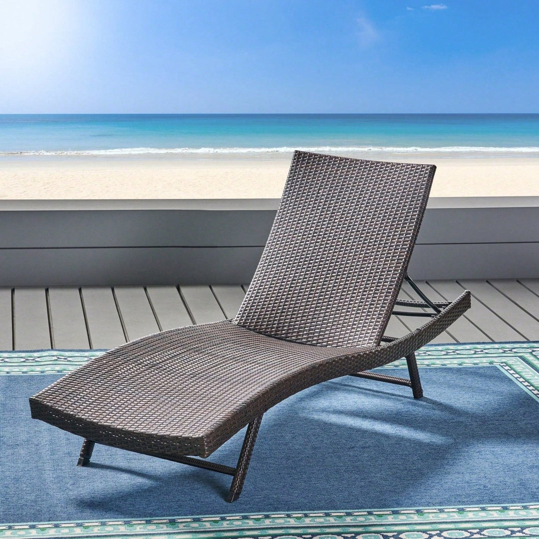 Outdoor Wicker Chaise Lounge Chair For Relaxation And Comfort Image 10