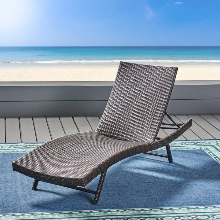 Outdoor Wicker Chaise Lounge Chair For Relaxation And Comfort Image 10