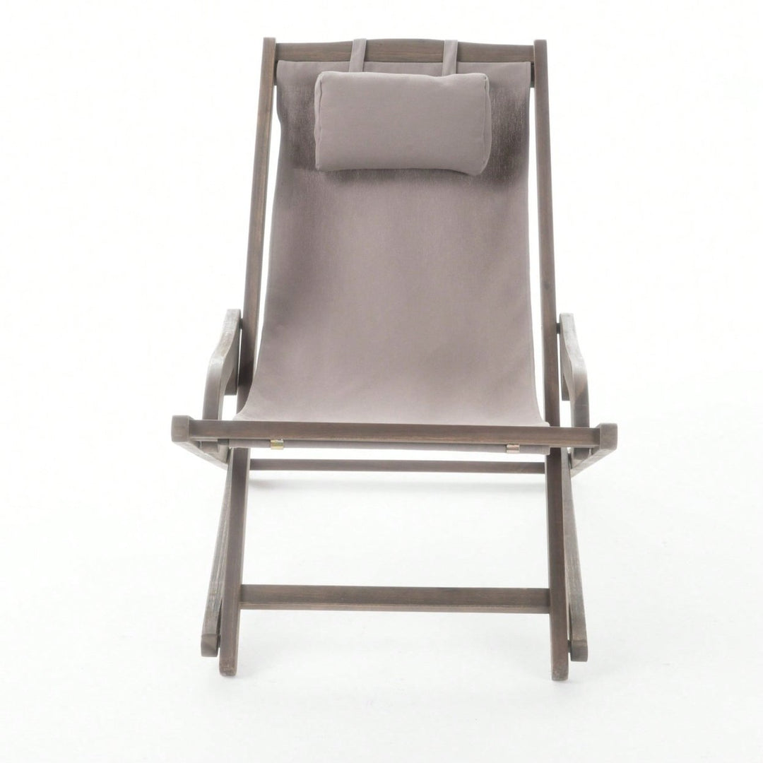 Sling Chairs Set Of 2 For Outdoor And Indoor Relaxation Grey Image 5