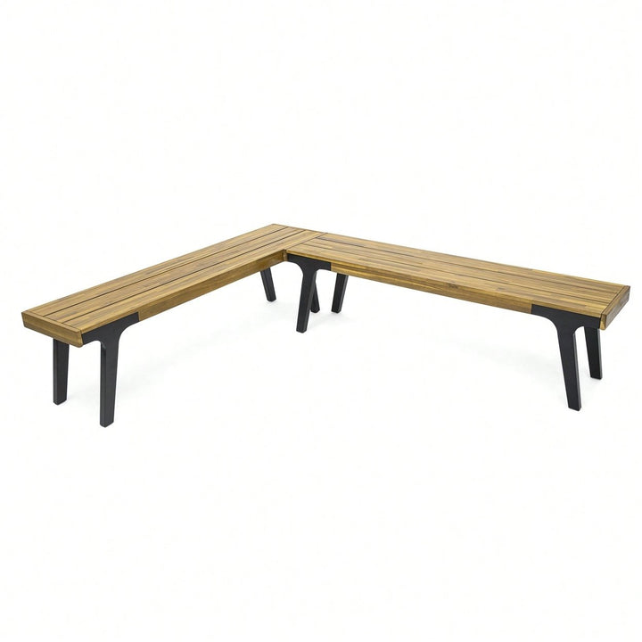 Set Of 2 Versatile Benches For Indoor And Outdoor Use Image 2