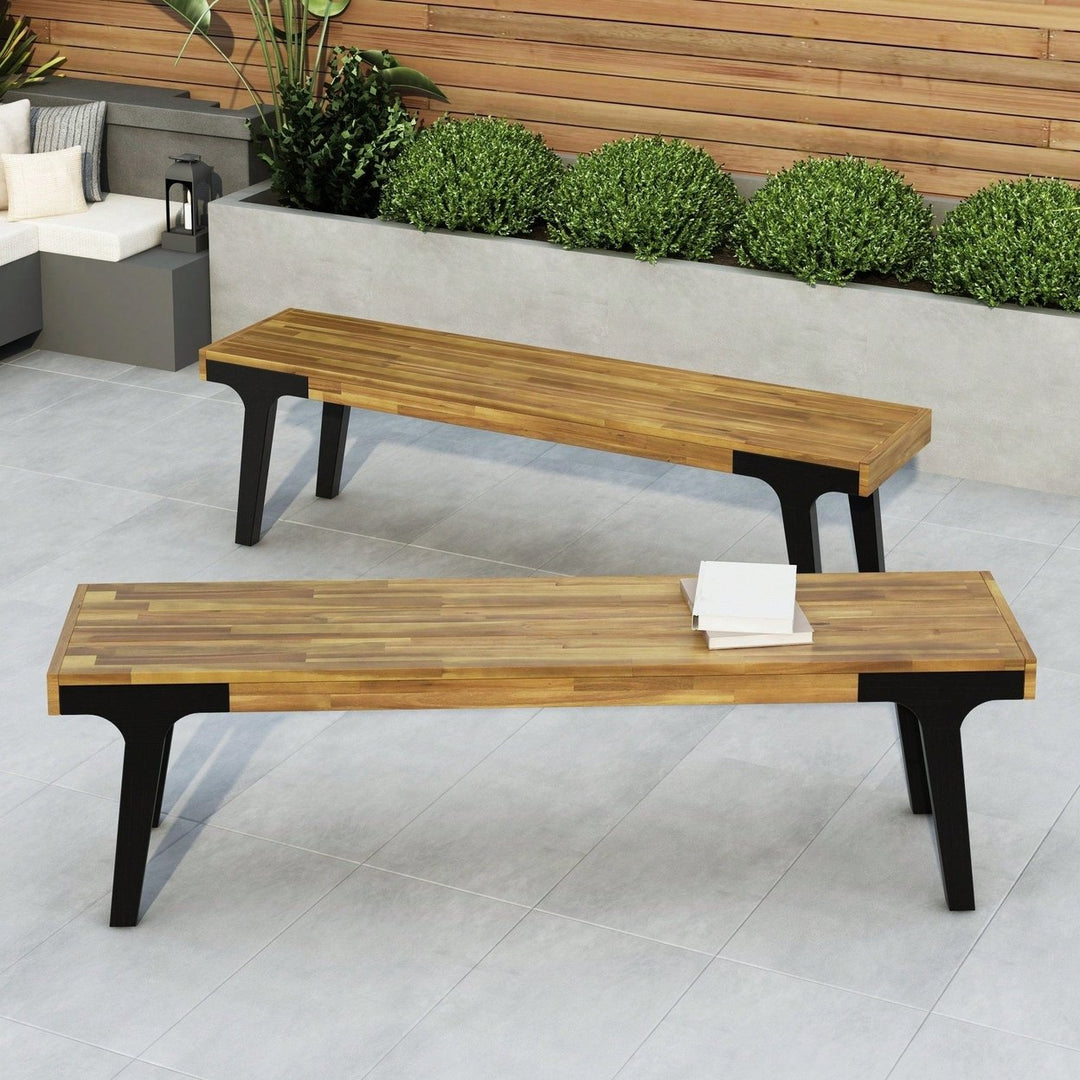 Set Of 2 Versatile Benches For Indoor And Outdoor Use Image 9