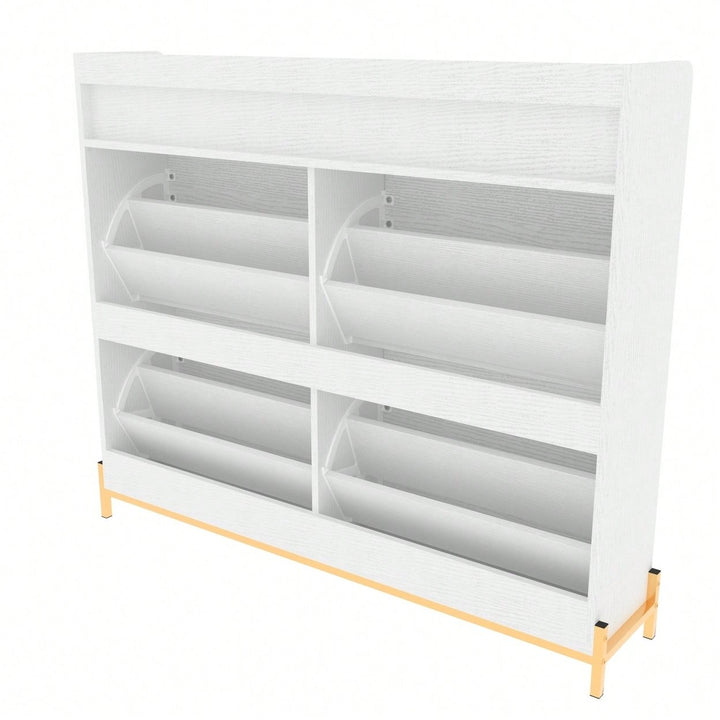 Shoe Storage Cabinet With Adjustable Shelves And Doors For Organized Footwear Image 4