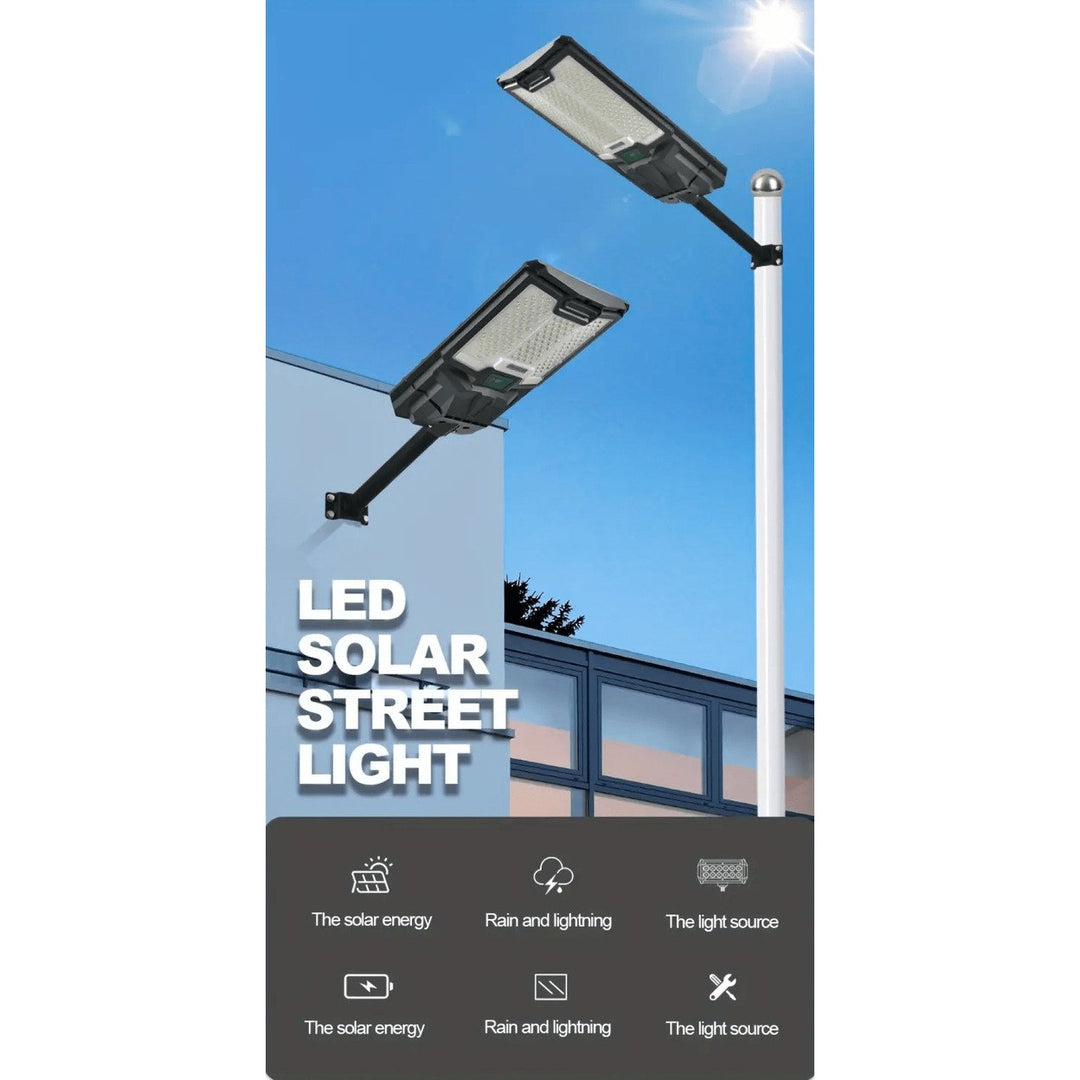 Solar Powered LED Street Lights 181 Bright Beads IP65 Waterproof Dusk to Dawn Flood Lights Image 10