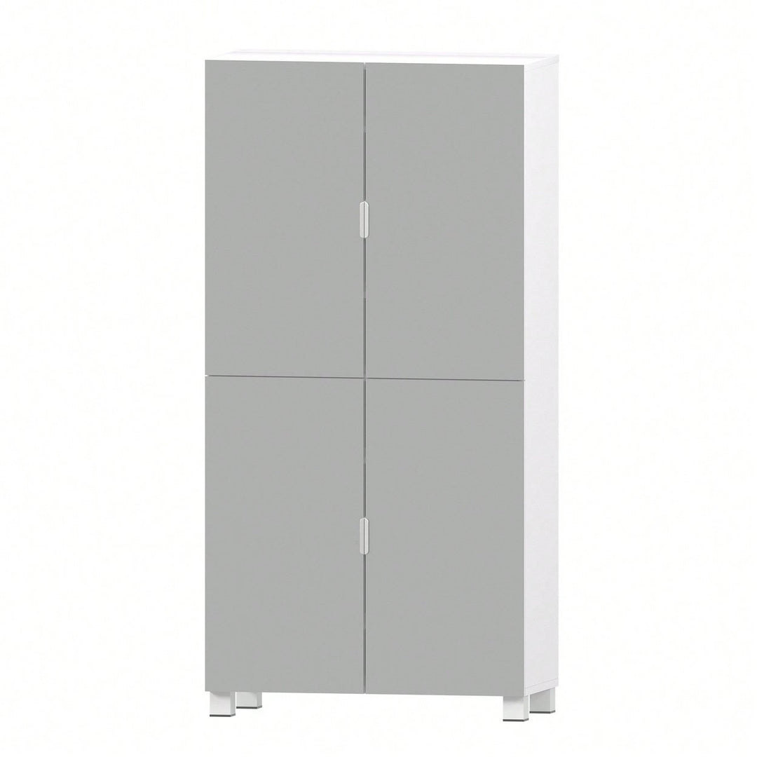 Spacious Shoe Storage Cabinet With Mirror For Entryway And Living Room, 4 Drawer Wardrobe Closet With Mirrors For Image 1