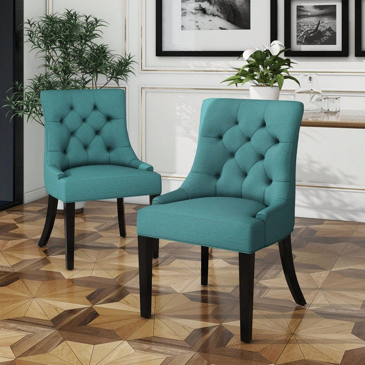 Stylish Set Of 2 Modern Dining Chairs For Home And Image 2