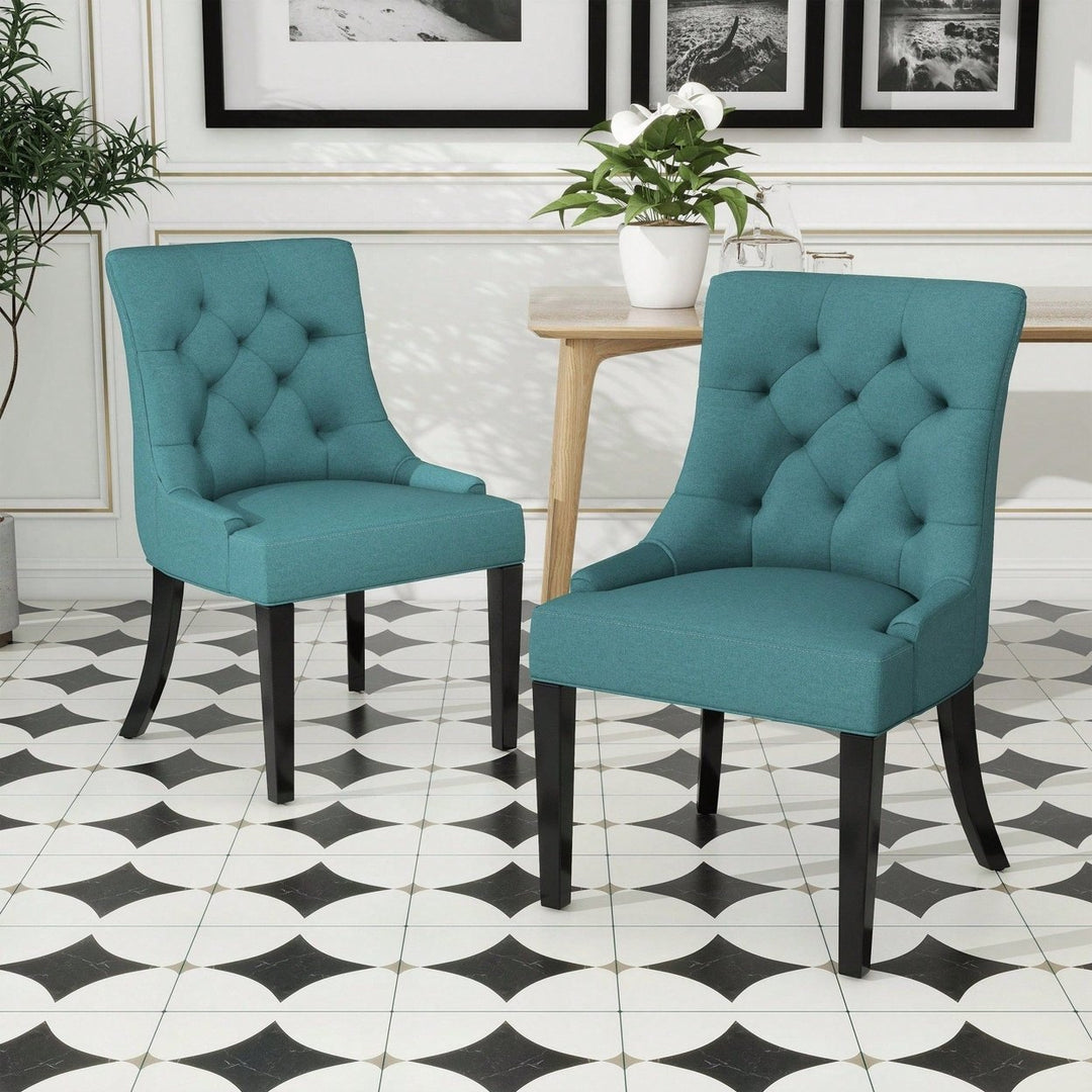 Stylish Set Of 2 Modern Dining Chairs For Home And Image 3