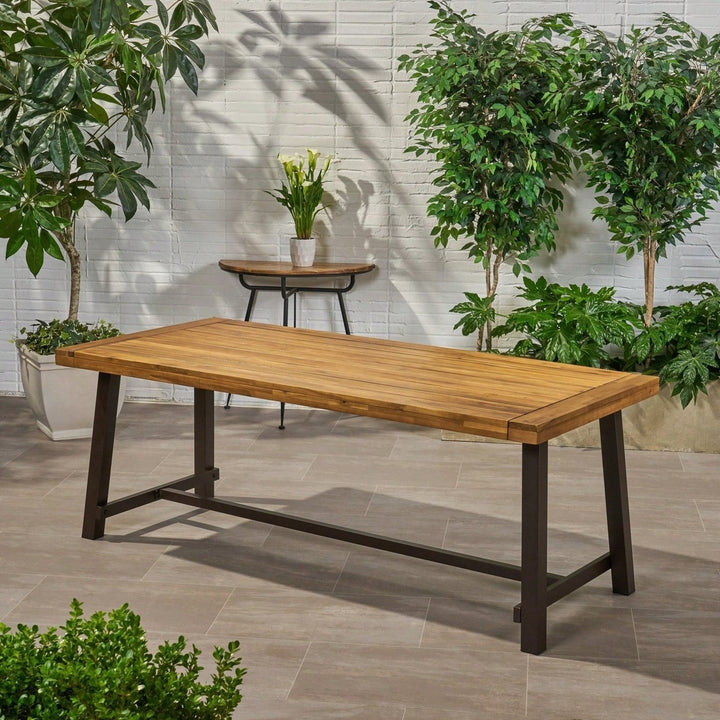 Stylish Weather-Resistant Outdoor Dining Table For Patio And Garden Use Image 11