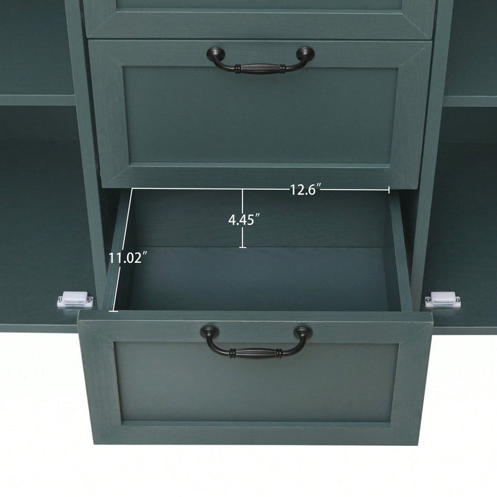 Stylish 2 Door 3 Drawer Storage Cabinet For Bedroom Living Room Or Study Image 7