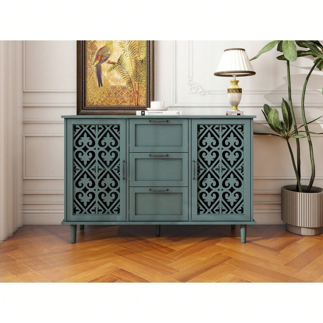 Stylish 2 Door 3 Drawer Storage Cabinet For Bedroom Living Room Or Study Image 10